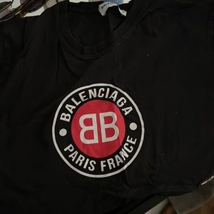 Black Balenciaga tee shirt